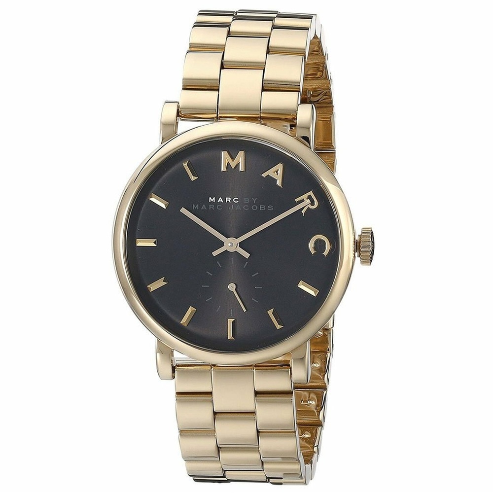 Marc Jacobs Watches Baker Black Dial Gold 36mm Ladies Watch MBM3355